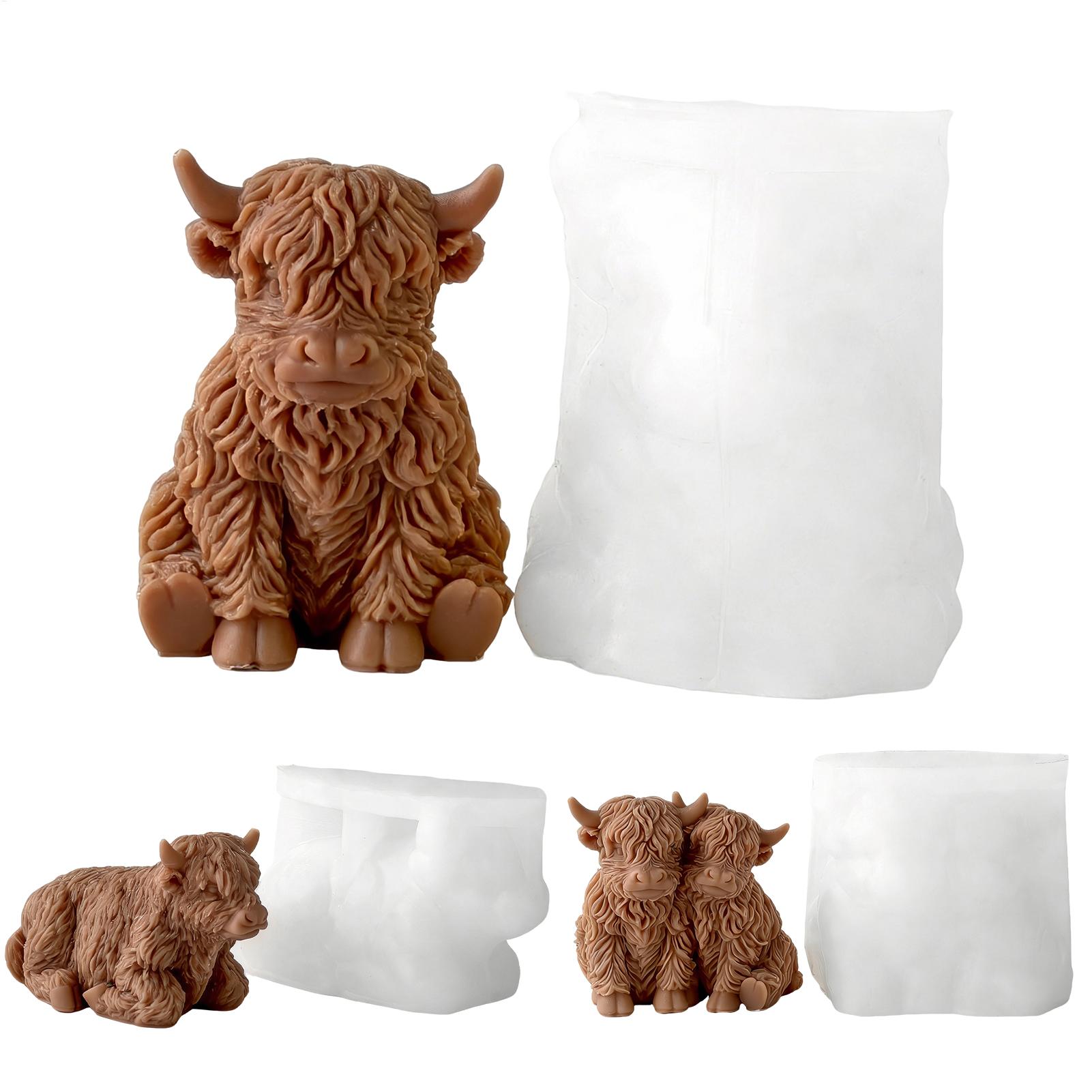 Soap Making Business - Molde de silicona de vaca Highland,