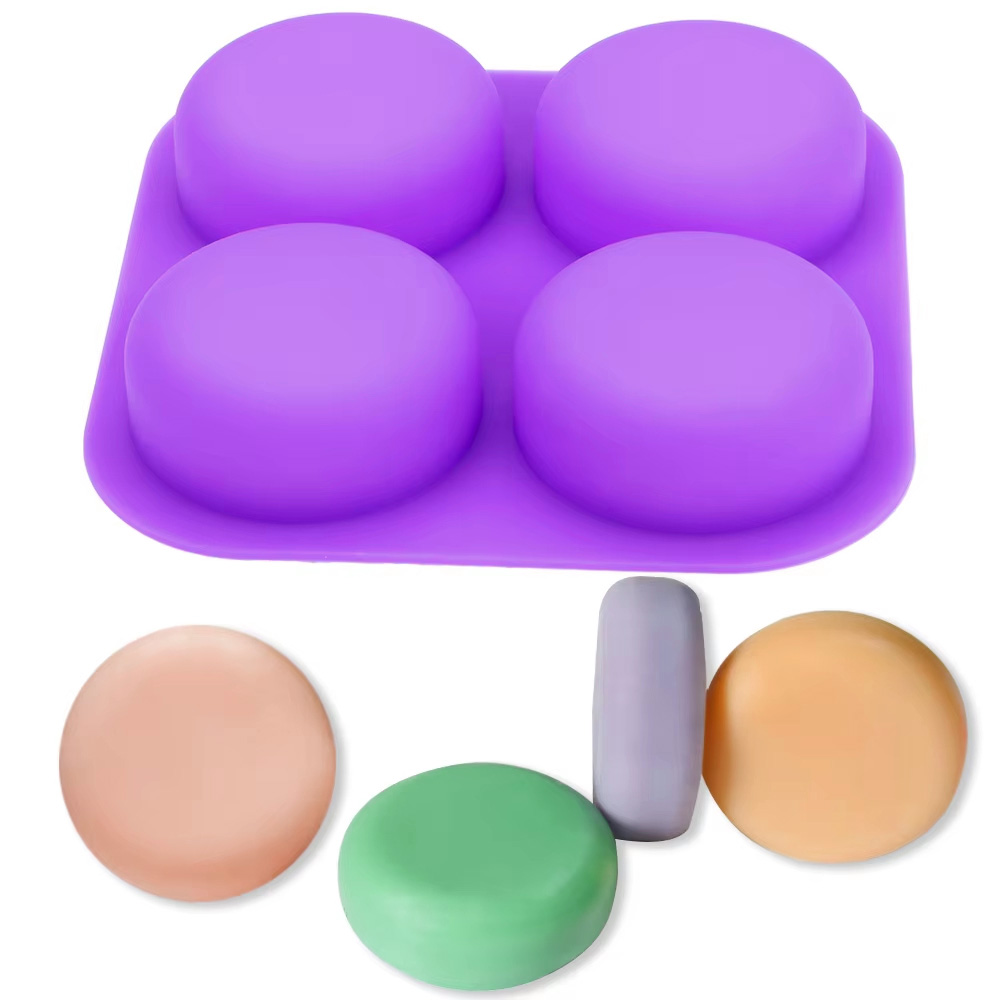 Soap Making Business - 1-2 Moldes de Silicona Redondos Reutilizables